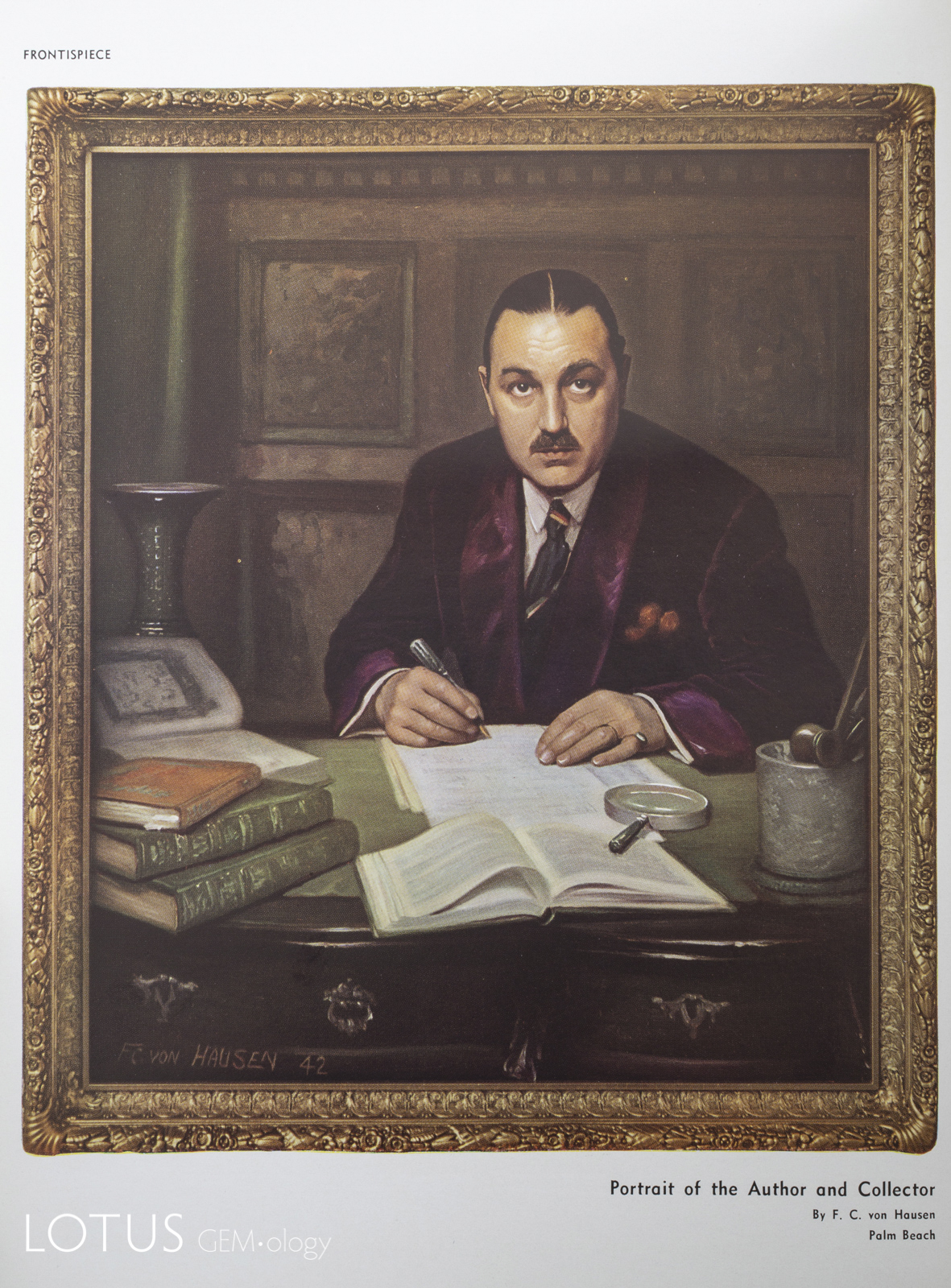Portrait of Charles Stanley Nott from his 1942 book, Chinese Jades in the Collection of Stanley Charles Nott.