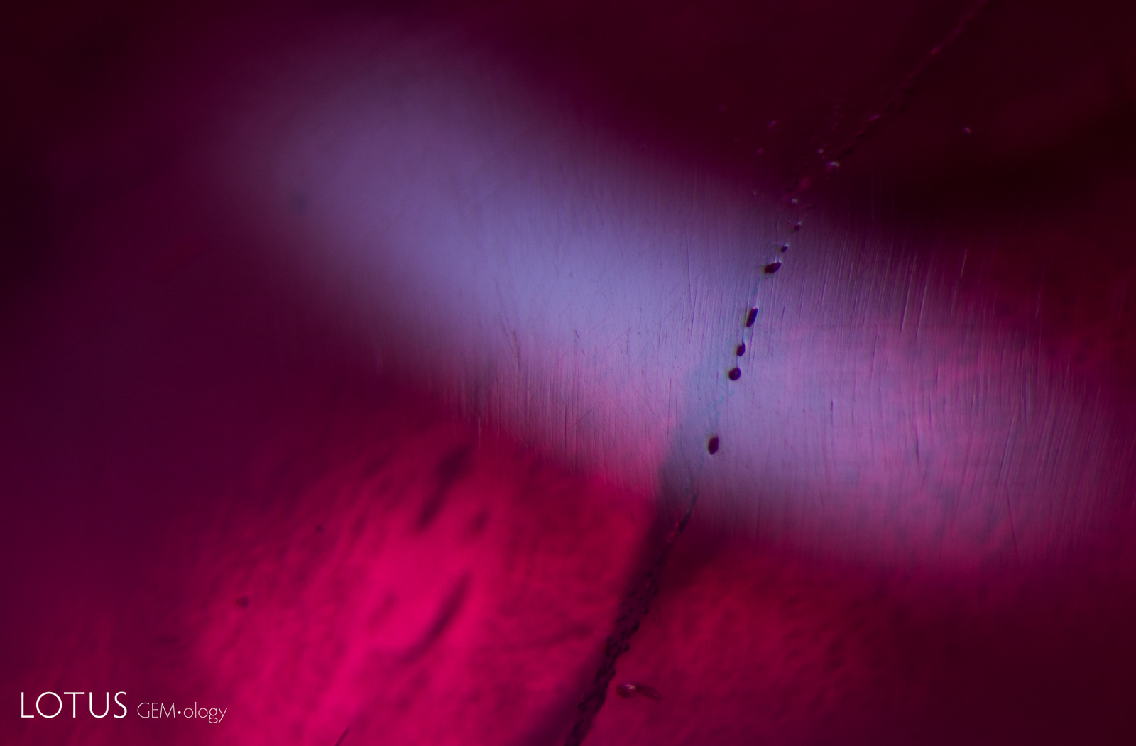 Examination of fingerprints cut through on the surface revealed no signs of glass filling.