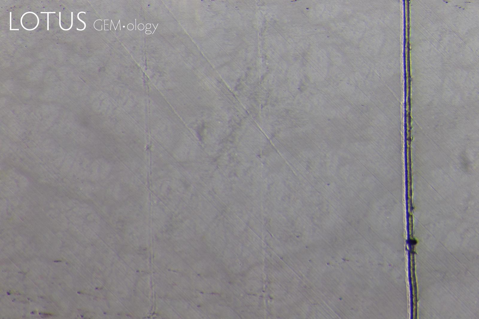 Figure 11. Photomicrographs of Mohs scratch testing: The samples were tested using Mohs pencils 5, 6, 7 and 8 (left to right). Note that some of the marks are very faint in the images because the samples were not scratched by some of the Mohs hardness pencils. Photos by author.