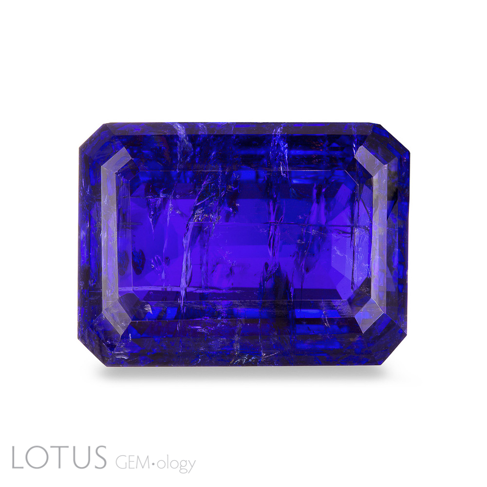 Tanzanite Before Oil Removal
