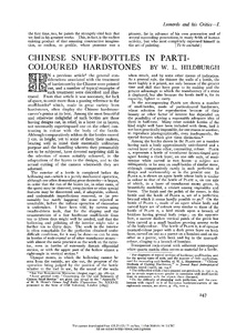 Chinese Snuff-Bottles in Parti-Coloured Hardstones
