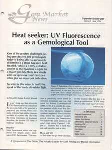 Heat Seeker: UV fluorescence as a gemological tool